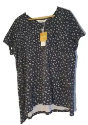 Women's Size XL Taking Shape Virtuelle Floral Cotton Daisy Chain Top BNWT
