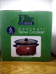 Elite Cuisine 6quart Football Slow Cooker Model MST-600FB