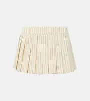 [The Frankie Shop] The Frankie Shop Blake pleated pinstripe twill miniskirt AU 14 neutrals
