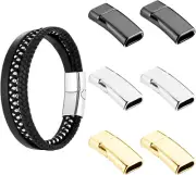 HAIKING Flat Magnetic Clasps, 6 PCS Stainless Steel Flat End Magnetic Buckle ...