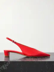 [Aeyde] Aeyde - Oti Leather Point-toe Slingback Pumps - Red - IT35 IT 35 Red