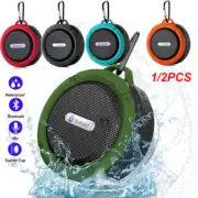 1/2x Handsfree Portable Waterproof Music Speaker Bluetooth Shower Car Wireless