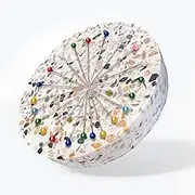 Sew Your Way Terrazzo Magnetic Pin Dish – Pin Holder for Sewing, Quilting & Crafting | Unique Sewers & Quilters | Stylish Sewing Accessory | Large Magnetic Pin Cushion & Fabric Weight