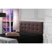 PU Leather Double Bed Deluxe Headboard Bedhead - Brown