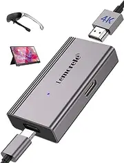 [Lemorele] HDMI to USB C Adapter 4K@60HZ, HDMI to Type C Adapter, Compatible with Nreal Air, Rokid Air, Thunderbird AR, GRAWOOA, Switch Base, Steam Deck Base, PS4, PS5, Xbox…