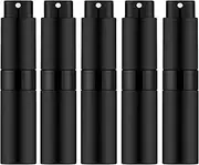 5PCS/8ml Perfume Travel Refillable, Portable Perfume Atomizer Refillable, Empty Mini Size Spray Bottle for Men&Momen.（Matte Black