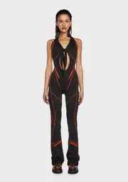 [Namilia] Tie Knot Lycra Speed Racer Jumpsuit