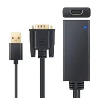 在飛比找蝦皮購物優惠-Vga 到 HDMI 轉換器,帶音頻 USB 電纜 VGA 