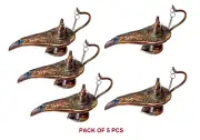Aladin The Genie Oil lamp - Brass Aladdin Lamp - beautiful design (Pack of 5)