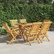 Patio Chair, Dining Chair with Armrest, Folding Garden Chairs 6 pcs for Patio, Restaurant, Yard, Poolside, 56 x 63 x 90 cm, Brown