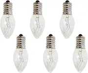 Salt Light Bulb 6 E14 Lamp Bulbs Warm Yellow Tungsten Light Household Accessories C7 Salt Bulb for Bedrooms Bathrooms Living Rooms
