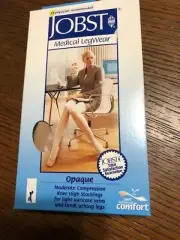 Jobst 115686 Womens Medium Opaque Compression Knee 15-20 mmhg Stockings Espresso