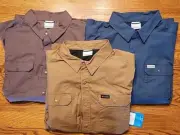 Columbia Landroamer Lined Shirt Snap Buttons Am6702 (Set of 3) Size L NEW w/Tags