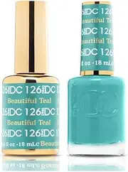 DND 126 Beautiful Teal DC Duo Set Soak off Gel & Matching Nail Polish