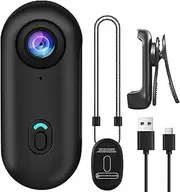bayehngs Mini Thumb Action Camera, Wearable Small Body Camera, Portable Vlogging Camera, Hands-Free POV Camcorder Helmet Camera for Cycling, Motorcycle