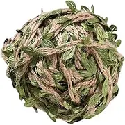 SHINEOFI Jute Twine with Simulation Leaf Vines Artificial Green Decor Rope for Home Wedding and Festival Decoration for Florist and Party Scenes