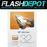FlashDEPOT- Phone Camera Memory 32GB MicroSD Card- Class10-Adapter-UHS-1 SDXC/HC