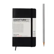 Leuchtturm1917 Notebook Pocket A6 Squared - Black (Softcover)