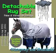 COMFORT 4'9 DETACHABLE 2000D WINTER PADDOCK HORSE RUG SET(s)