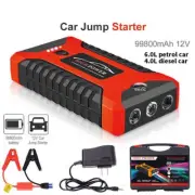 12V 99800mAh Portable Car Jump Starter Power Bank Pack Battery Charger Booster