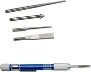Preamer Multifunctional Diamond Sharpening Rod Pocket Knife Sharpener Sharpening Stone Pen Jewelry Needle File Set Hunting Sharpeners for Outdoor Living Hunting Fishing Tool (4 head)