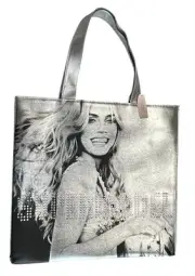 NWT Victoria's Secret Supermodel Tote Bag Heidi Klum Silver Retails For $85