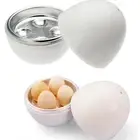 4-Eggs Safe Microwave Egg Boiler Cooker Ball Shape Steamer Kitchen Cook Tool