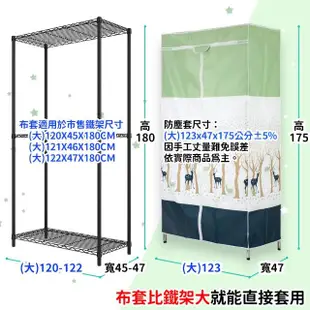 【A+探索生活】可水洗牛津布 衣櫥專用布套 120x45x175cm 衣櫥防塵套(僅配送至1樓/不上樓/不含鐵架)