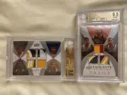 2) 2007 Exquisite Foursome Trios Patches Kevin Durant #/5 #/10 RC BGS 9.5