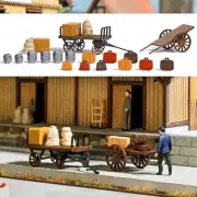 Busch 1625 - 1/87/H0 2 Gepäckkarren with Accessories - New