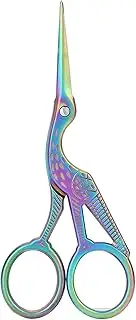 Colorful Stainless Steel Crane Shape Scissors Exquisite Durable Practical Lightweight for Embroidery Sewing Crafting