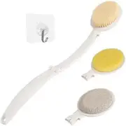 Back Scrubber for Shower Back Washer Brush Long Handle with Soft Bristle