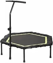 48" Professional Fitness Trampoline Gym Rebounder Cardio Home Exercise Handrail