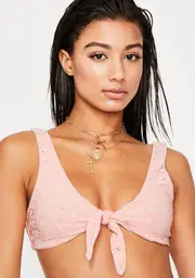 [Dippin' Daisy's] Rosewater Seamless Tie Front Bikini Top