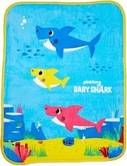 Franco Baby Shark Kids Bedding Super Soft Silk Touch Throw, 40 in x 50 in, (Official Licensed Product)