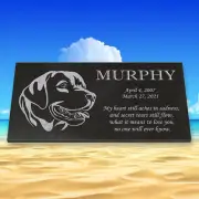 Labrador Personalized Dog Memorial - Granite Pet Memorial - 6x12 - Murphy