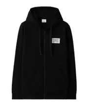 hooded zipper hoodie S,XS black