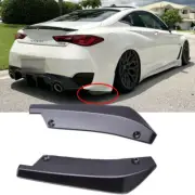 Rear Diffuser Shark Fin Splitter Lip Spoiler Black For Infiniti G37 Q50 Q60 Q70
