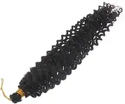 VICASKY Wavy Curly Wig Curly Human Hair Wig Hair Extensions for Women Womens Braid Extensions Black High Temperature Wire