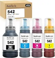 Artitech T542 Ink Bottle Replacement for Epson 542 for Epson EcoTank Pro ET-5150 ET-5170 ET-5180 ET-5800 ET-5850 ET-5880 ET-16650 ET-16600, ST-C5000 ST-C5500 ST-C8000 ST-C8090 Printers (1B 1C 1M 1Y)