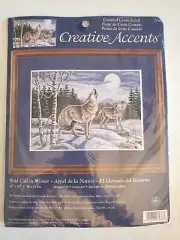 Dimensions Wild Call In Winter Counted Cross Stitch Kit 7938 Wolves ~ New