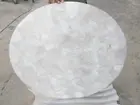 Round Epoxy Dining Table Top White Quartz Hallway Table for Hotel and Home Decor