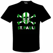 St Pauli & Celtic Skull & Crossbones Friendship T-Shirt Adult Sizes 100% Cotton
