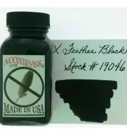 X Feather Black Fountain Pen Bottled Ink