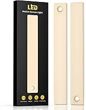 Auxoda 13 Inch Under Cabinet Lighting 3000K Warm White, Motion Sensor Wireless LED Closet Lights, USB Rechargeable Dimmable Lighting for Kitchen & Bedroom
