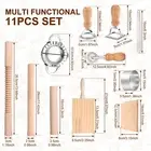 11Pcs Pasta Making Tools Kit Multi Purpose Pasta Making Set with Wooden TodFp