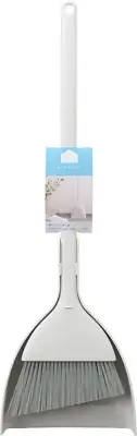 Broom Dustpan Set (Freestanding/White) Broom Dustpan (Indoor/Outdoor/Veranda/Ent
