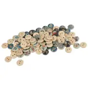 100pcs Mixed Printing Wooden Buttons 2 Holes Buttons For Sewing Craft(4)