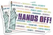 Statue of Liberty Hands Off Magnet - Protect Our Rights - Political Activism - Advocacy Gift - Protest Art - Durable Material for Car Truck Toolbox Any Metal Surface - EPLM0009-FBA