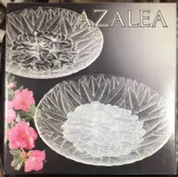 在飛比找Yahoo!奇摩拍賣優惠-日製Azalea水晶玻璃花朵浮雕水果盤